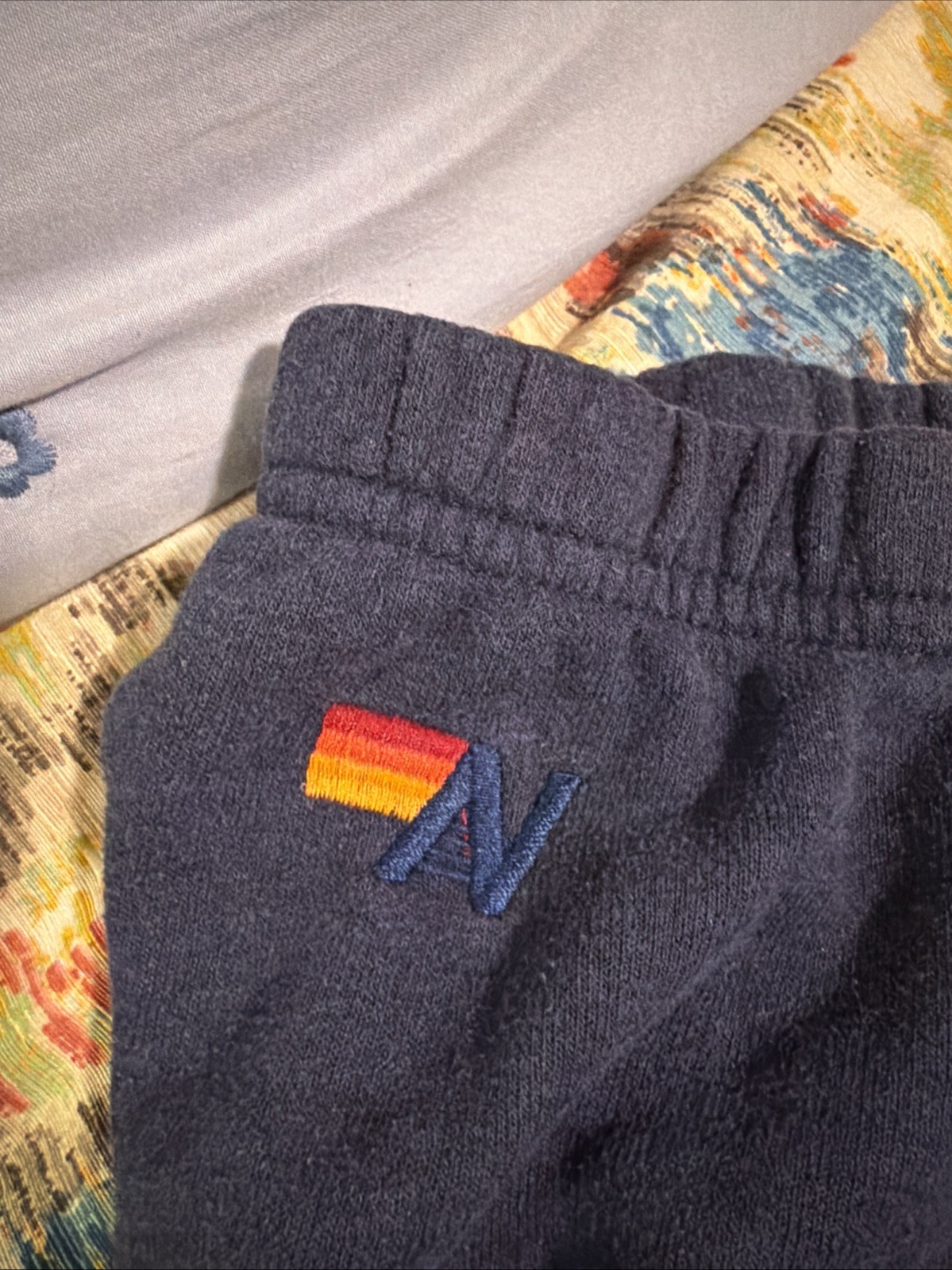 Aviator Nation 5 Stripe Sweatpants Women's Sz M Stripes Designer Multicolor