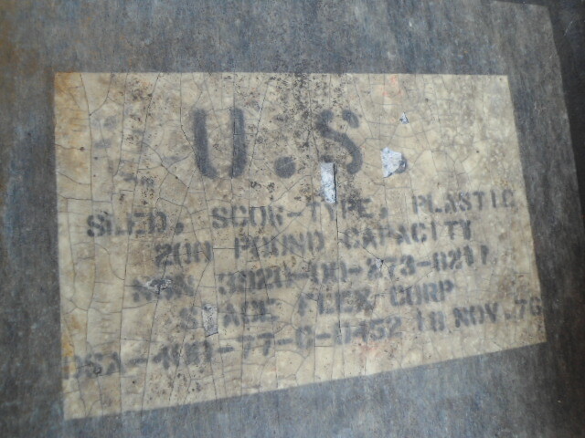 U.S. Military Plastic SCOW-Type Sled