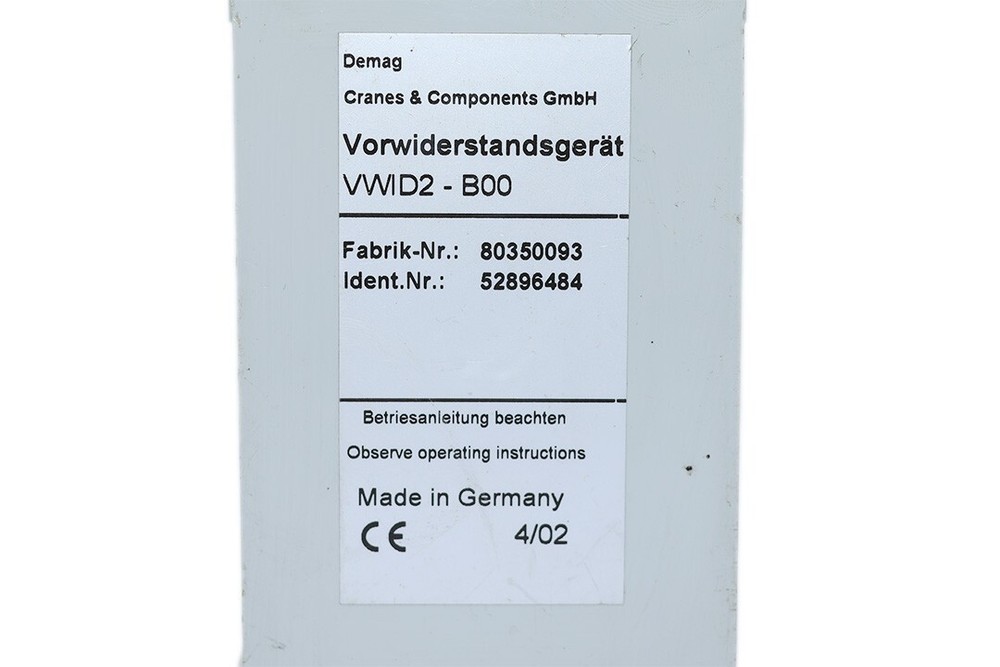 DEMAG VWID2-B00 CONTROL 52896484