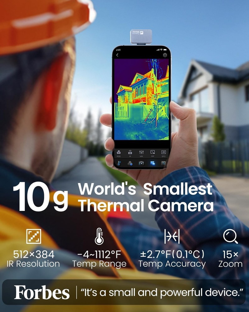 Compact Android-Compatible P2 Thermal Camera - Ultra-Clear 512x384 IR Technology