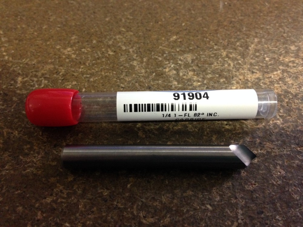 .250" 1/4" 82 DEGREE SINGLE FLUTE CARBIDE COUNTERSINK