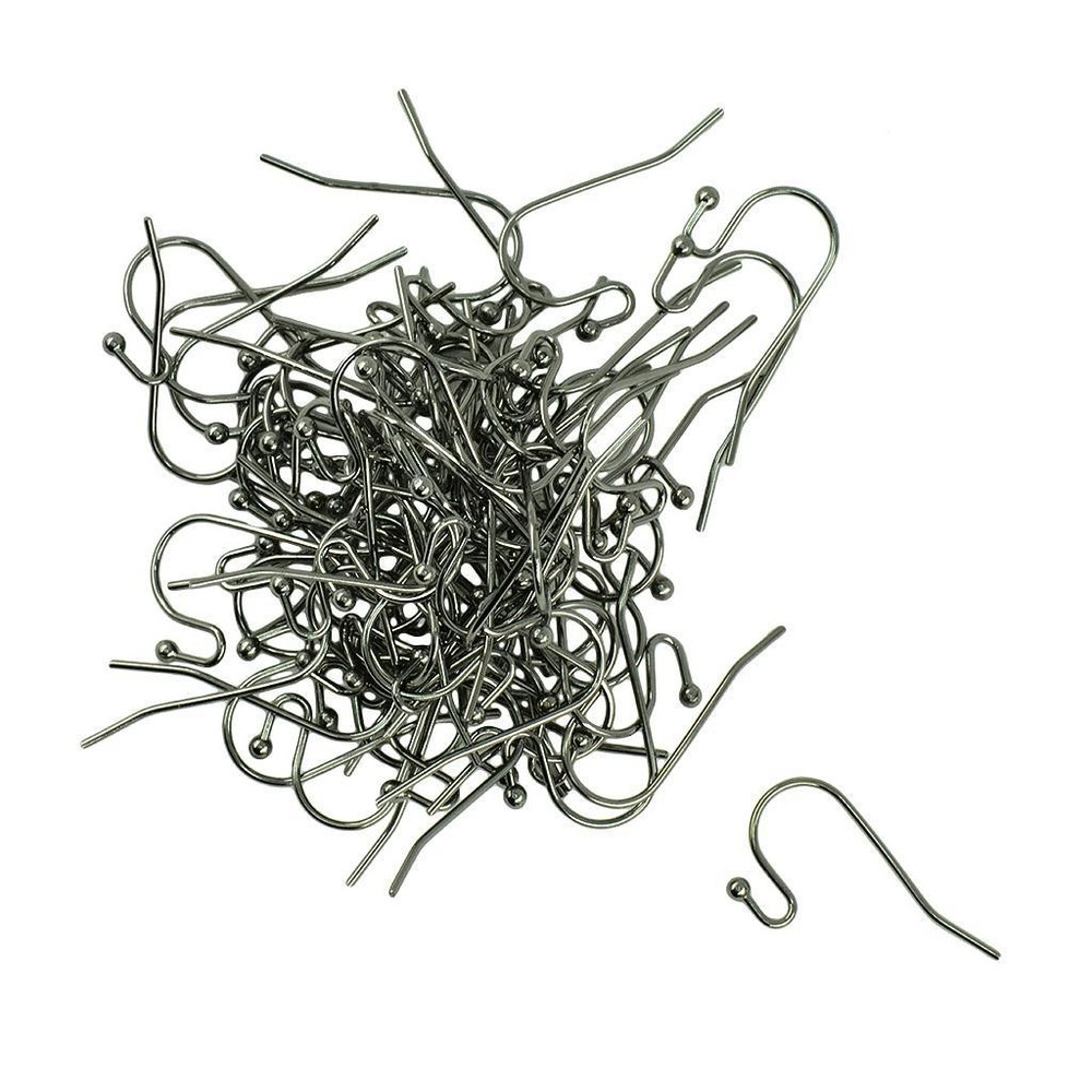 100 Pcs Hook Sterling Silver Earring Clasp Replacement Parts