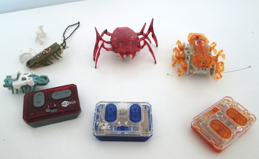 Lot Hex Bug Robotic Creatures  Fire Ant 3 Remote Controls