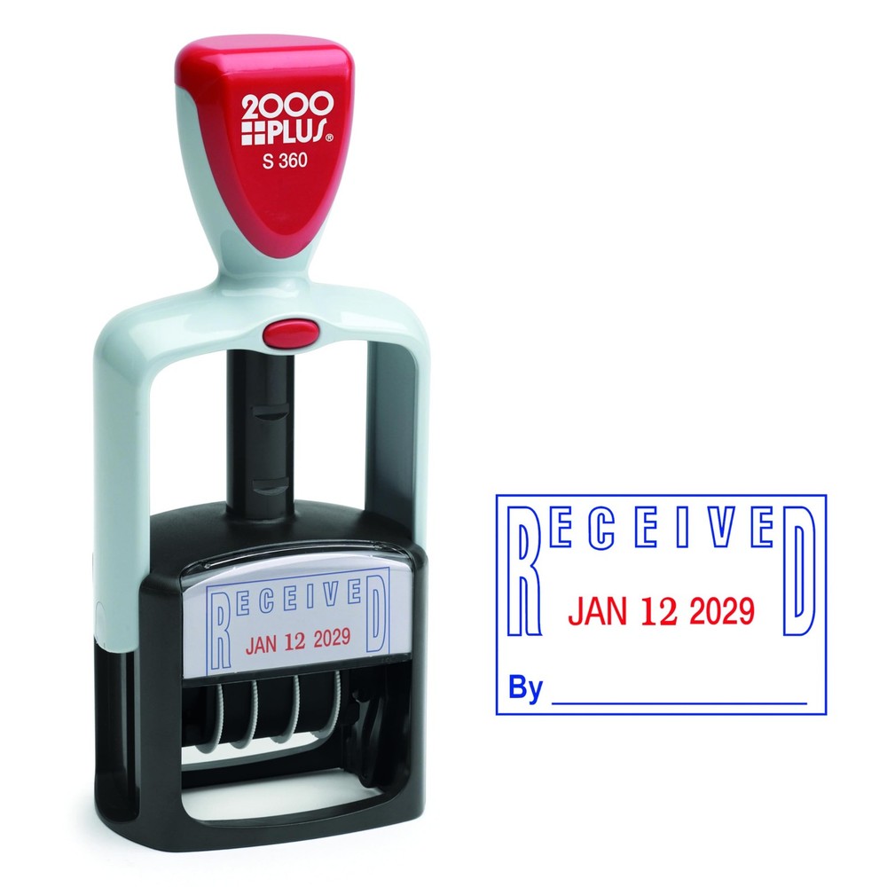 Self-Inking Two-Color Date Stamp 1.5 Inch - Durable Office Supply Tool