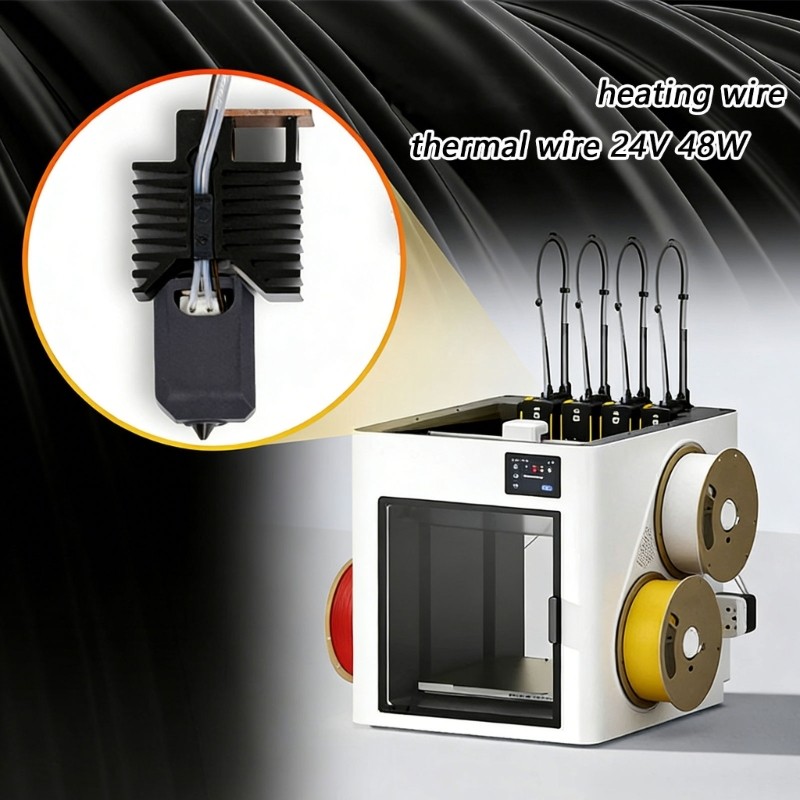 24V 48W Plastic Heating Wire And Thermistor Cable Replacement For U1 3D Printer