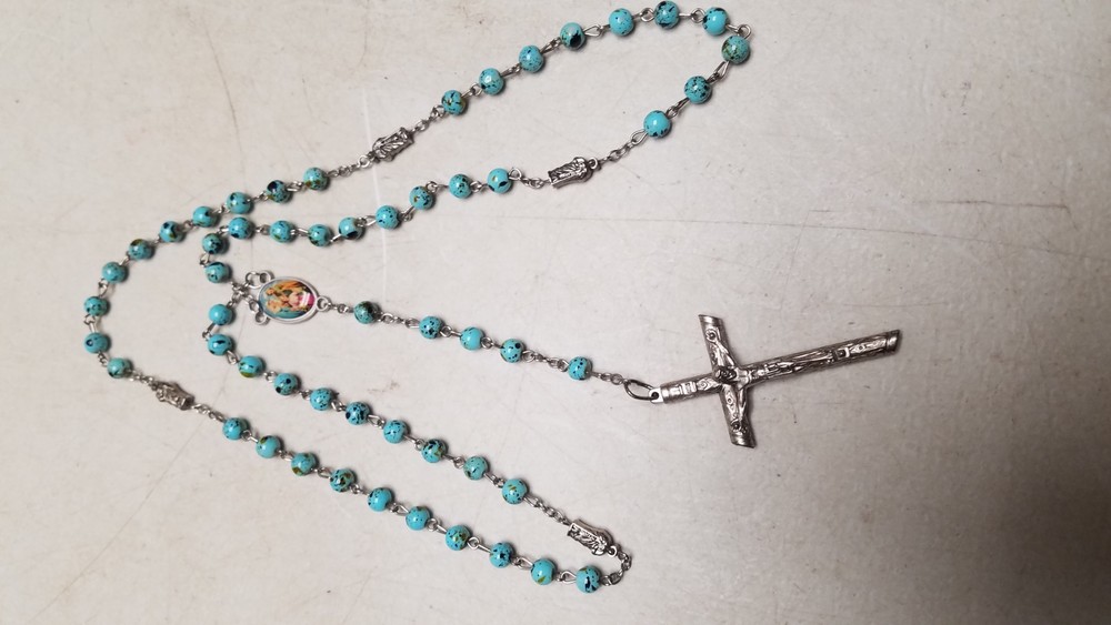 Blue Stone Rosary (C)