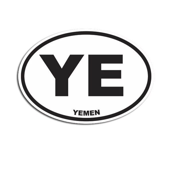 Yemen Oval Sticker Decal