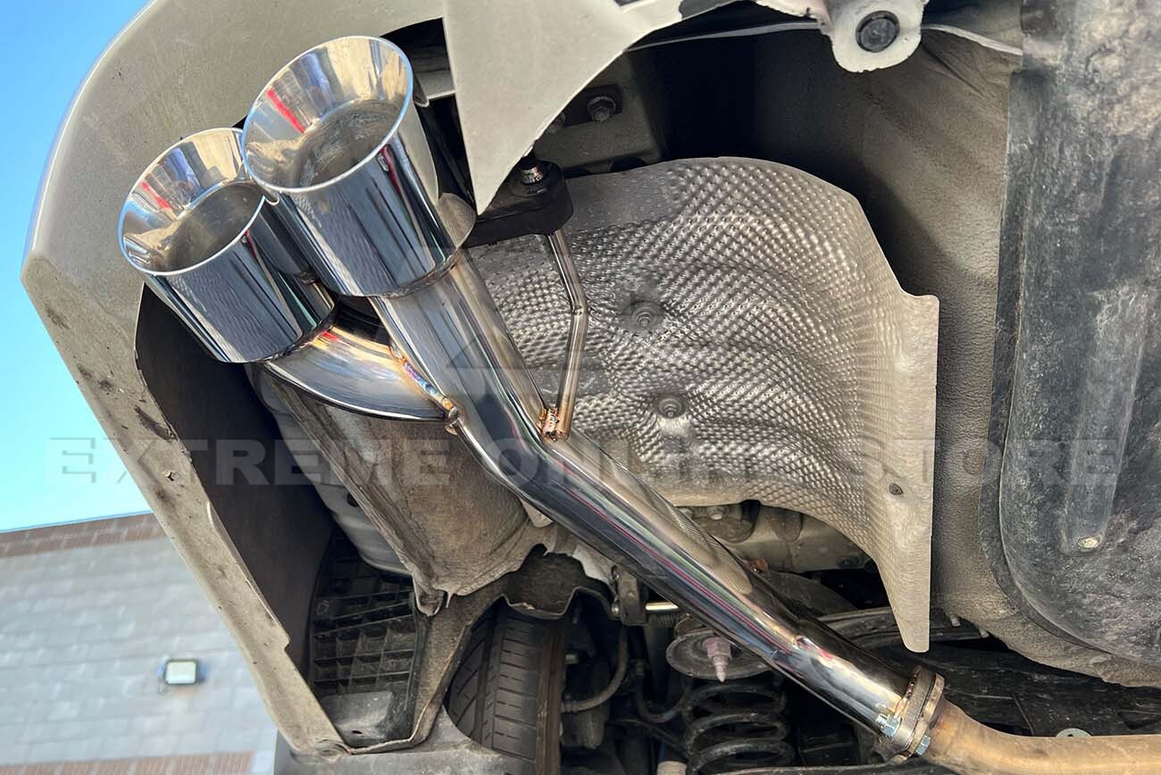 For 18-24 Toyota Camry T-304 Muffler Delete Quad Burnt Tips Axle Back Exhaust