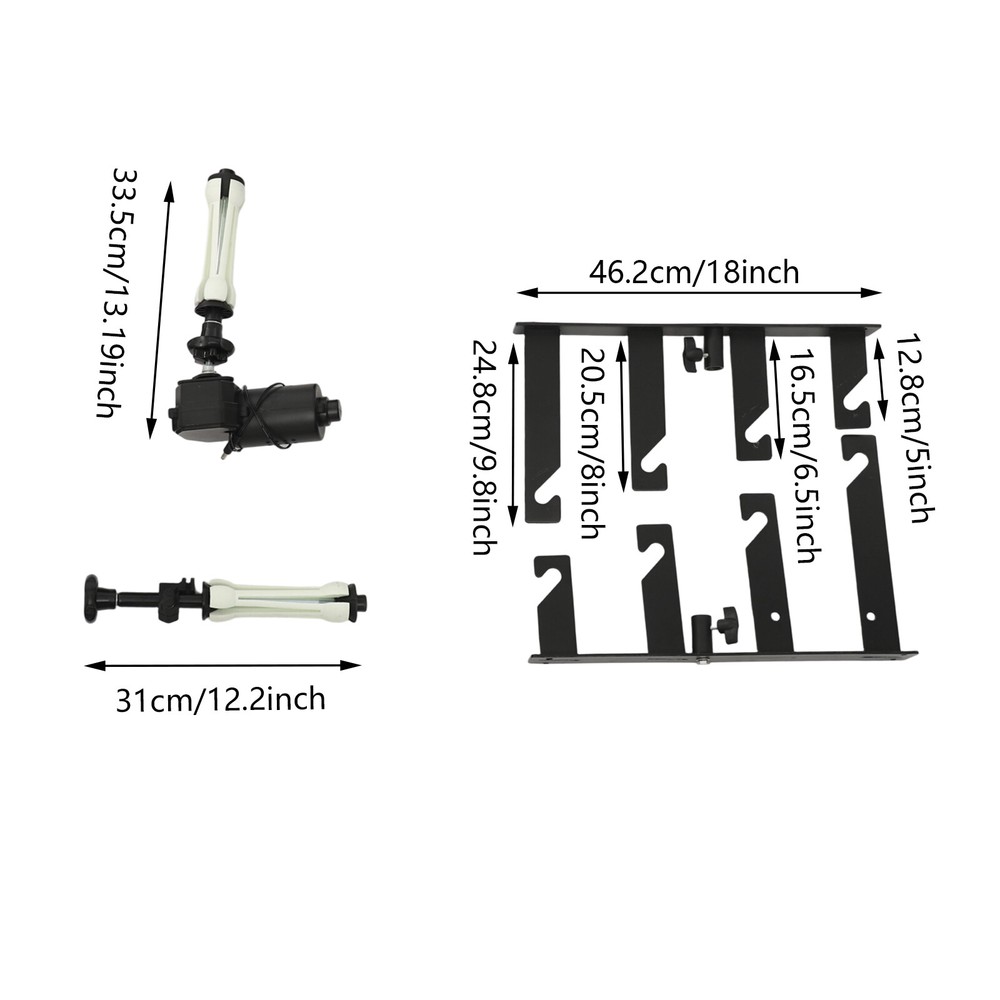 Photography Backdrop Support System Wall Mount Studio Background Stand 4 Roller