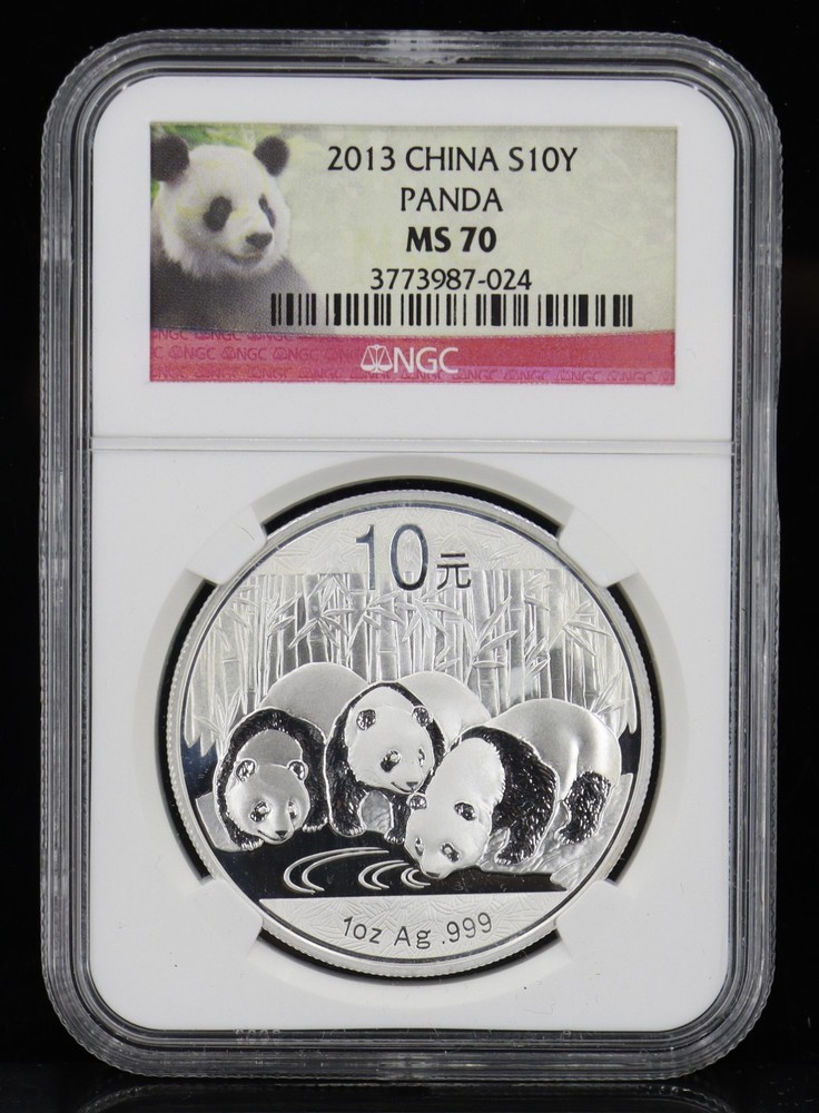 2013 10Yn 1oz Chinese Panda NGC MS70