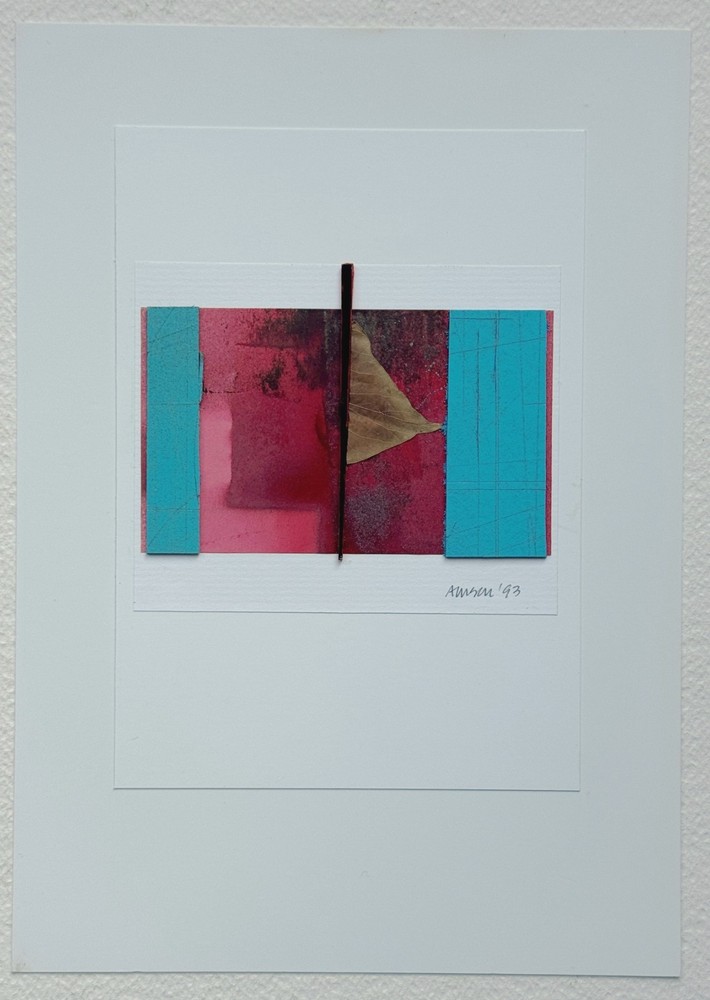 HARRY AMSON (British 20C) - MIXED MEDIA ABSTRACT COMPOSITION #1