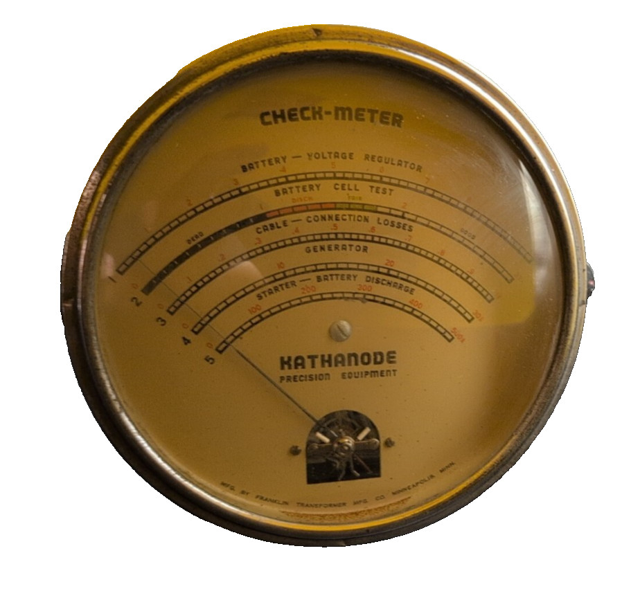 Vintage KATHANODE Battery Charging Condition Meter (Qty 1)
