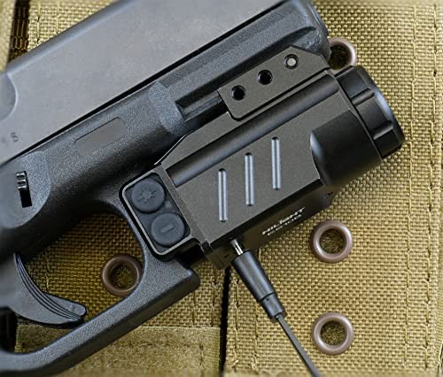 500 Lumens Tactical Flashlight Laser Light Combo for Glock 9mm with Strobe Funct