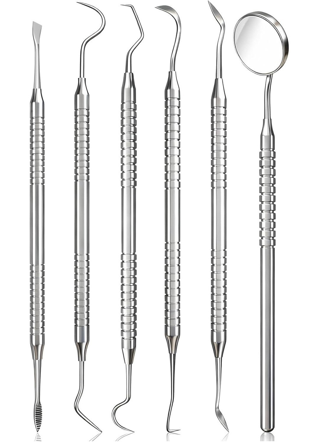 6-Pack Dental Teeth Cleaning Hygiene Kit w/Tooth Scraper Plaque Tartar Remover