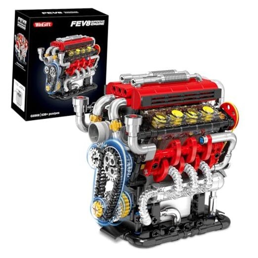 V8 Engine Model kit That Run,Build Your Own Mini V8 V8 Engine Building Set