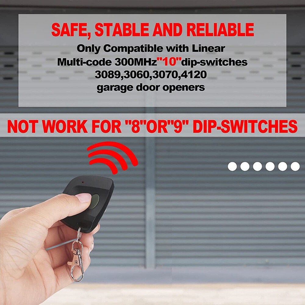 10 Digi-Code 5012 on/off MultiCode Switch 310MHz Garage Remote For Stanley 1050