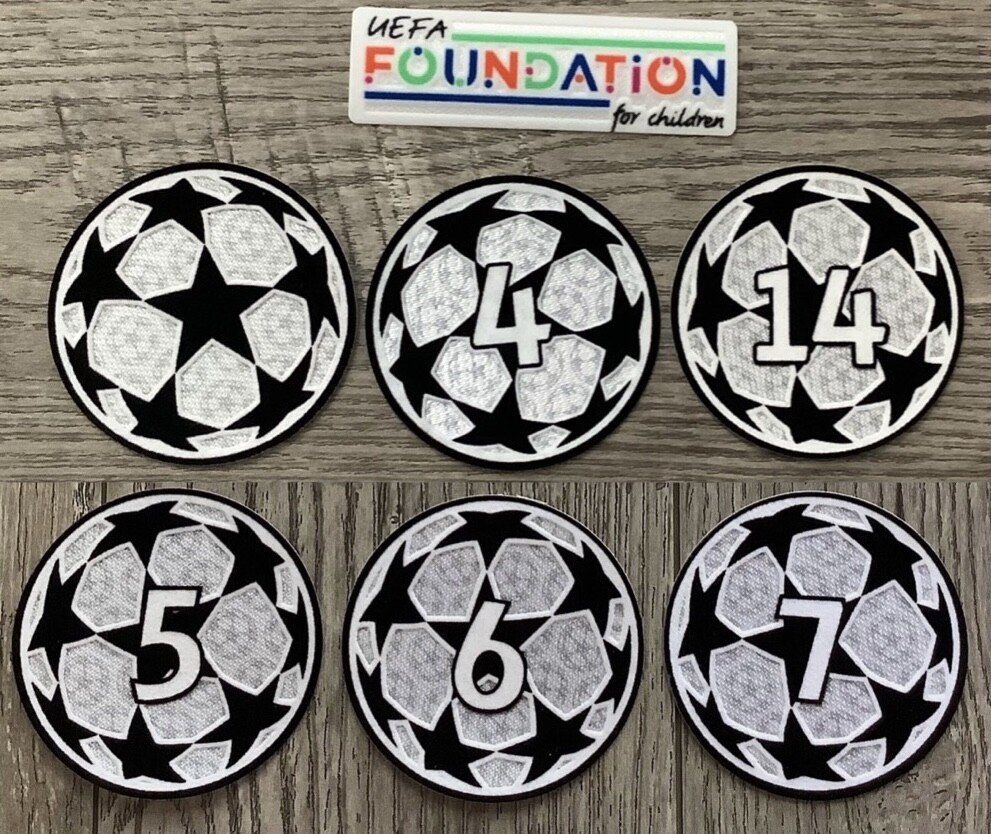 New Season 2024/25 UEFA UCL STARBALL + UEFA FOUNDATION BADGE SET