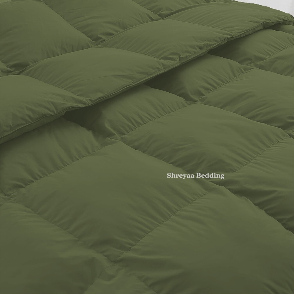 Best Moss Solid Full XL Size Egyptian Cotton Down Alternative Comforter