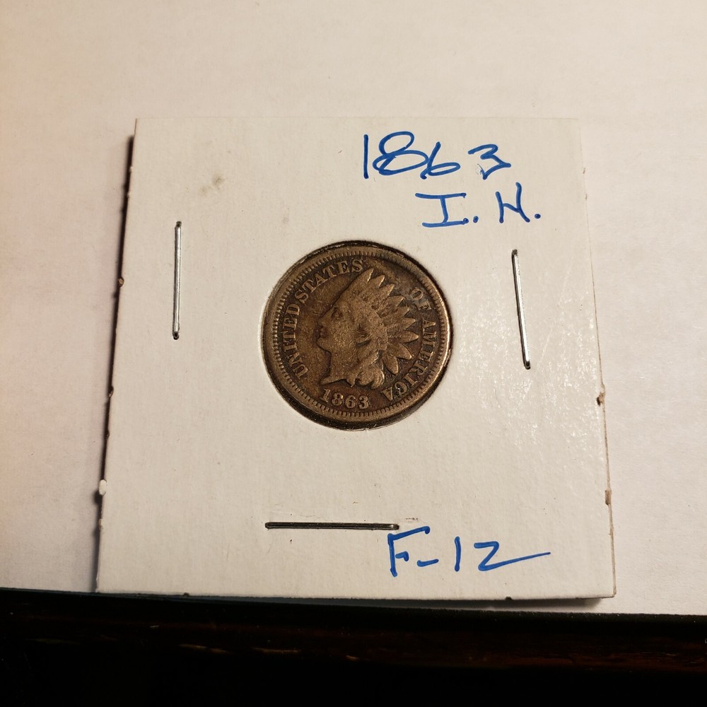 1863 INDIAN HEAD  PENNY CENT FINE