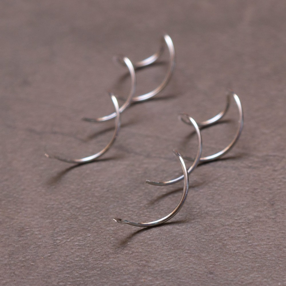 Spiral Threader Earring, Sterling Silver Dangle Earring