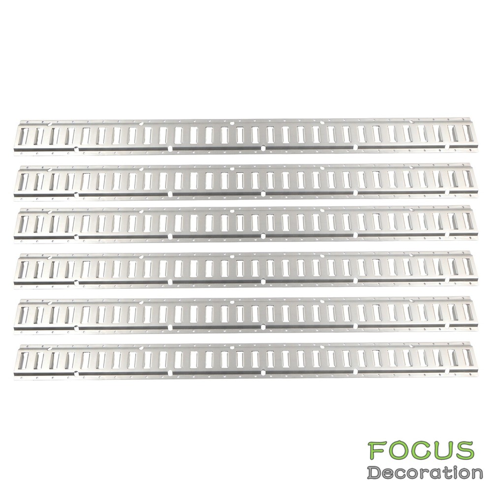 Flexible 6 Pack 5' E Track Tie Down Rail System Silver Heavy Loads Secure Cargo