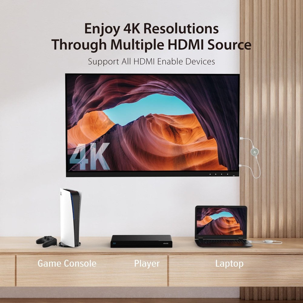 j5create ScreenCast 4K Wireless HDMI Transmitter and Receiver, Wireless HDMI Ext