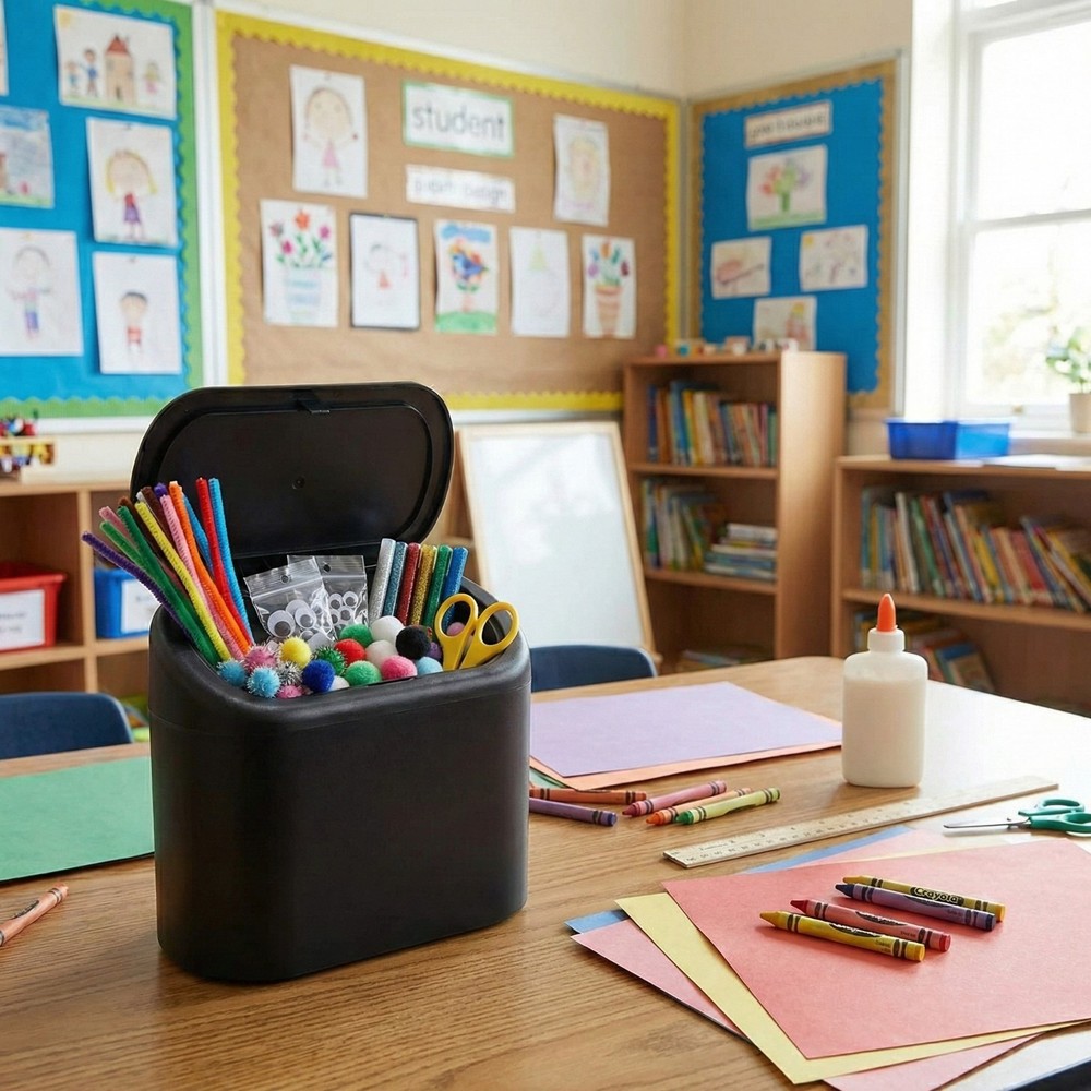 Multi-Purpose small Black Table/countertop bin/storage (500 units available)