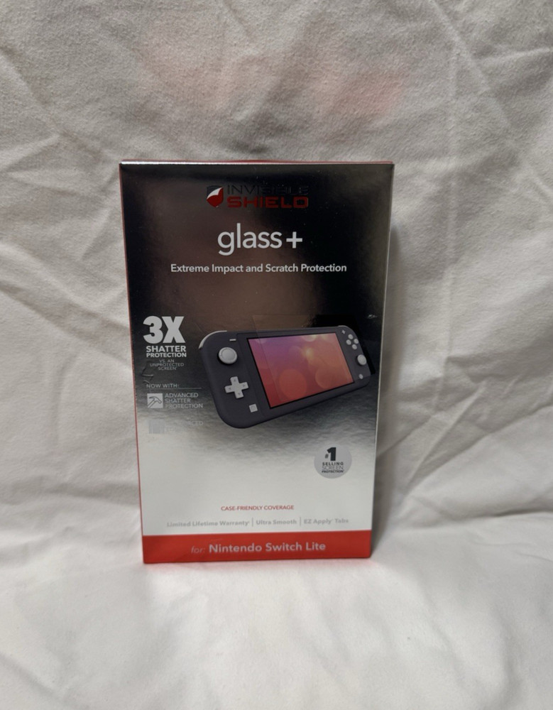Nintendo Switch Lite Invisible Shield Glass Plus  Screen Protector by Zagg, New