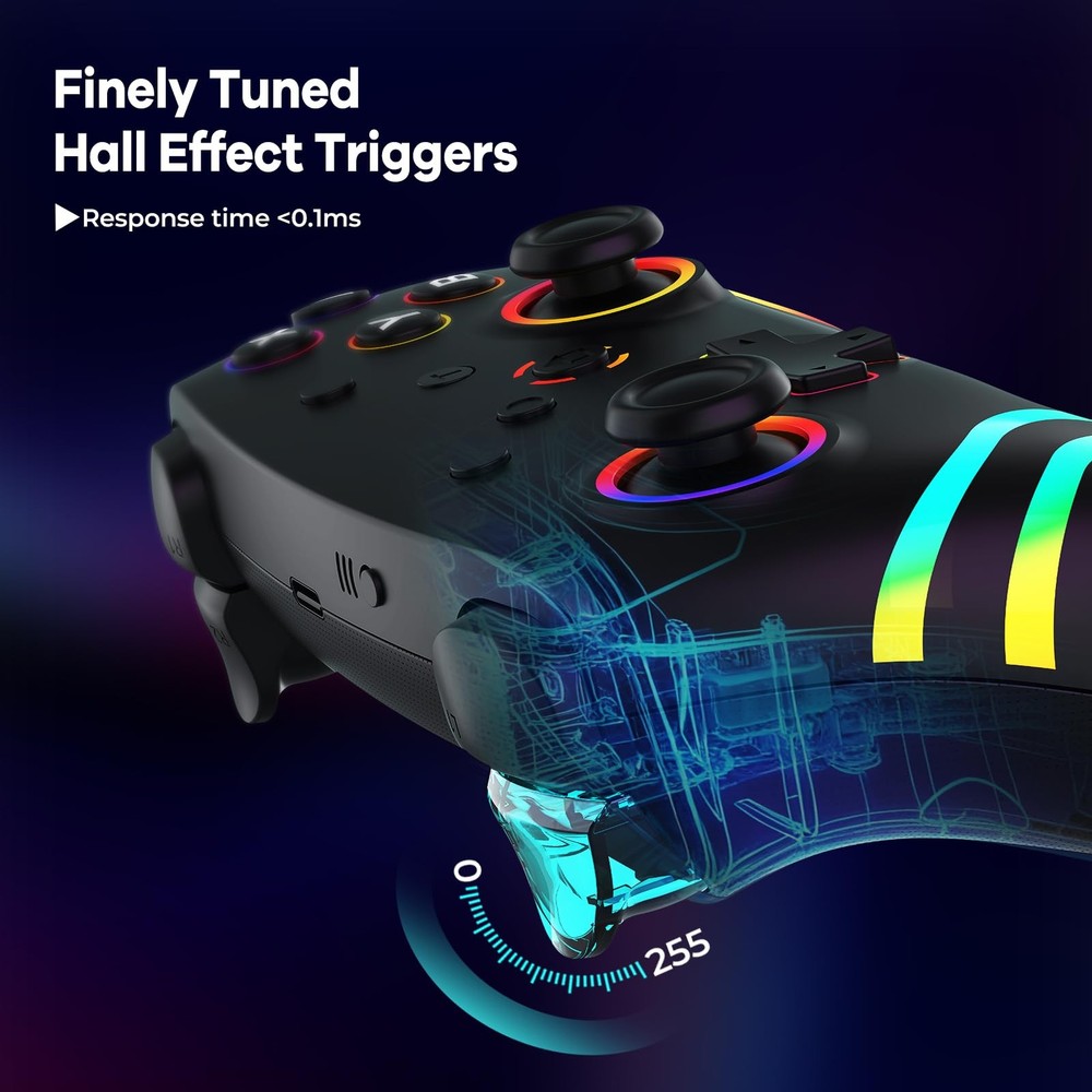 MYSTILUCK Wireless Pro Controller for Switch/Switch 2/Lite/OLED/PC, Gamepad w...