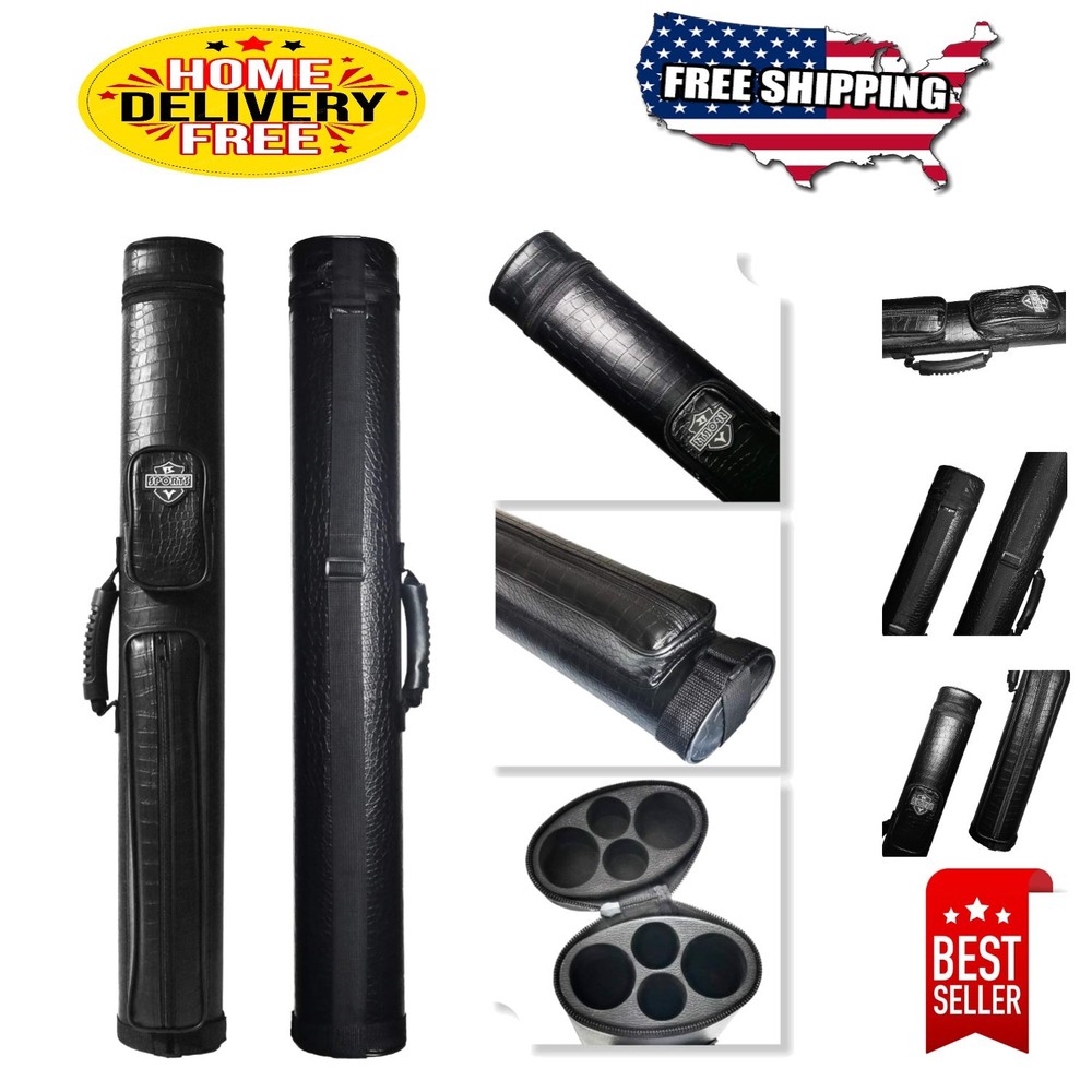 Adjustable Strap 2x2 Hard Shell Pool Cue Case for Billiards – Perfect Protection