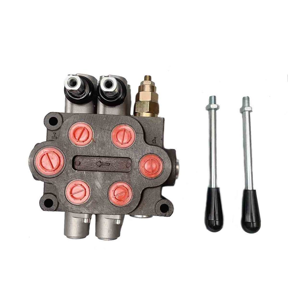 2 Spool 25 GPM Hydraulic Directional Control Valve Tractor Loader Double Acting