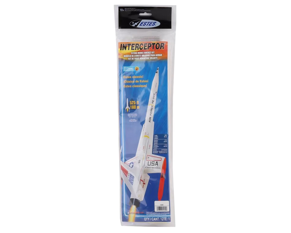 Estes Interceptor Model Rocket Kit, Skill Level 2