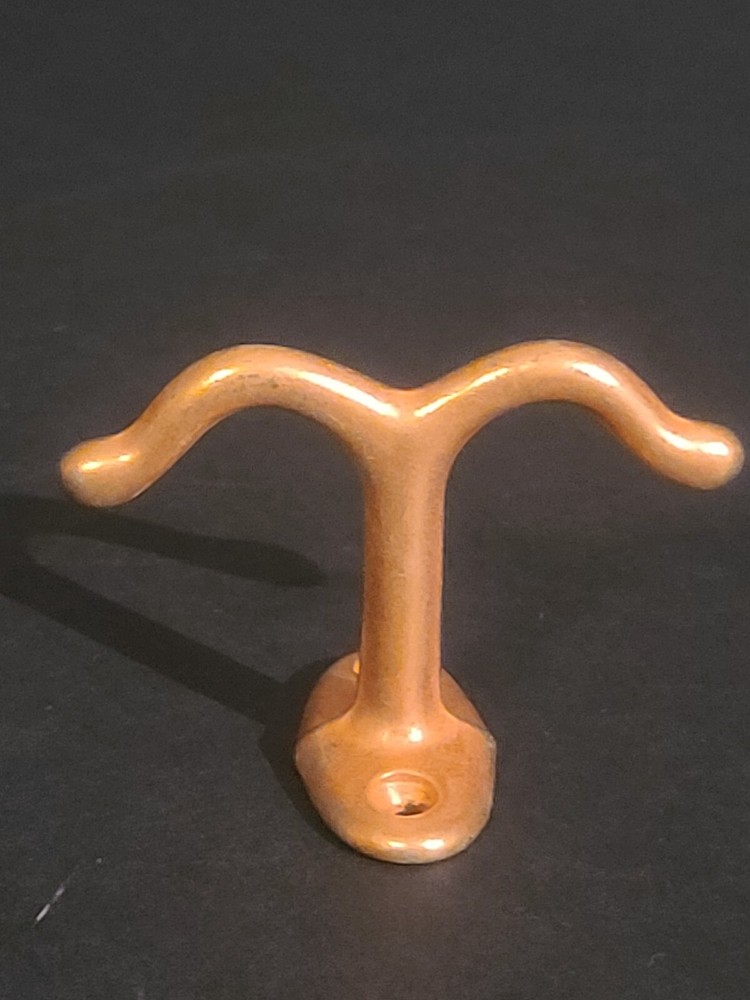Vintage Ceiling/Vertical Mount Double Coat or Garment SOLID COPPER Hanger