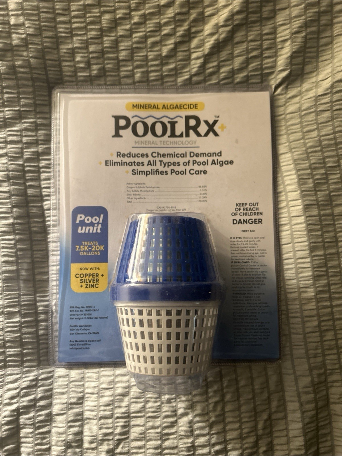 Pool R-X Plus Blue Pool Unit 7.5K-20K Gallons 6 Months 331001 - New And Sealed
