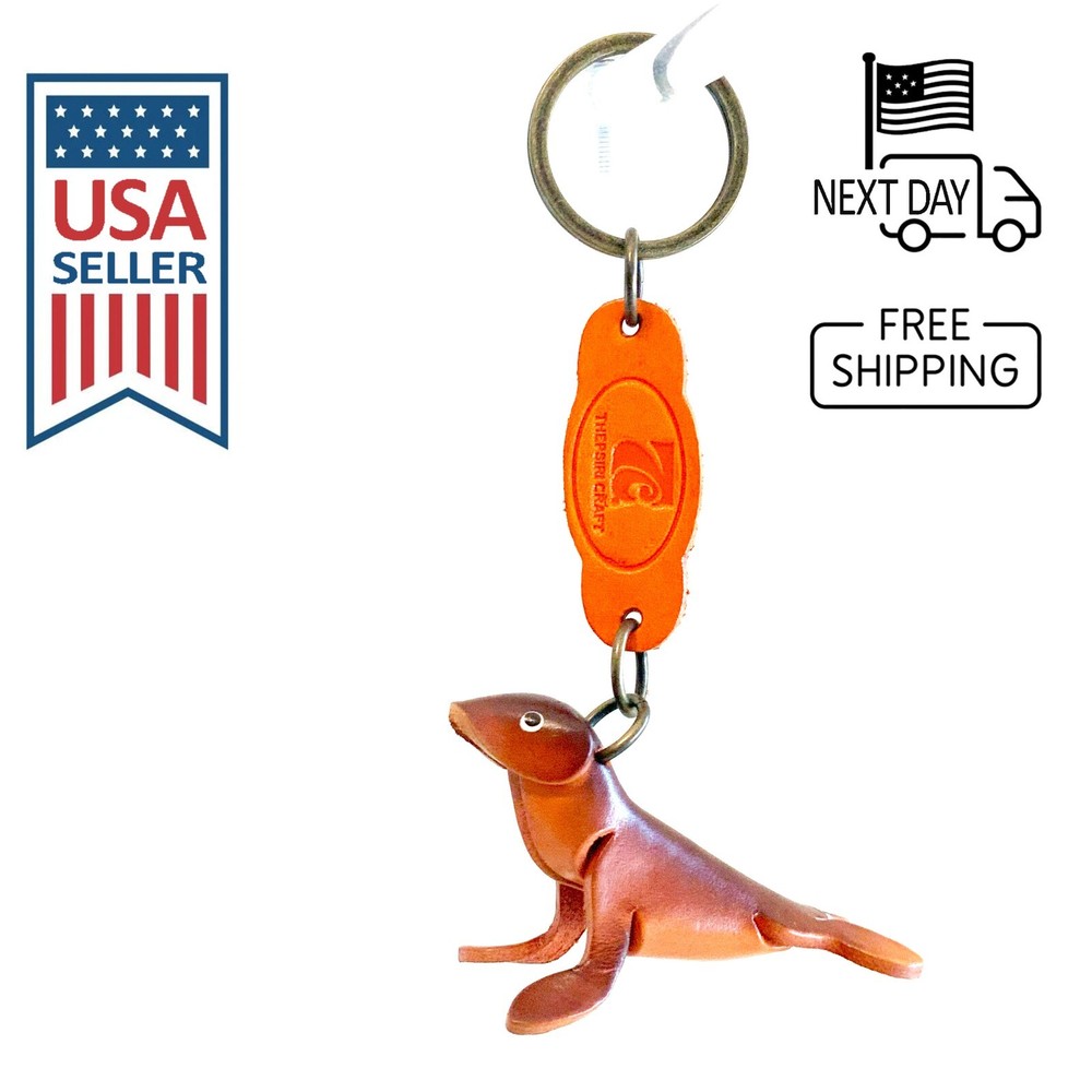 Seal Handmade Leather Keyring