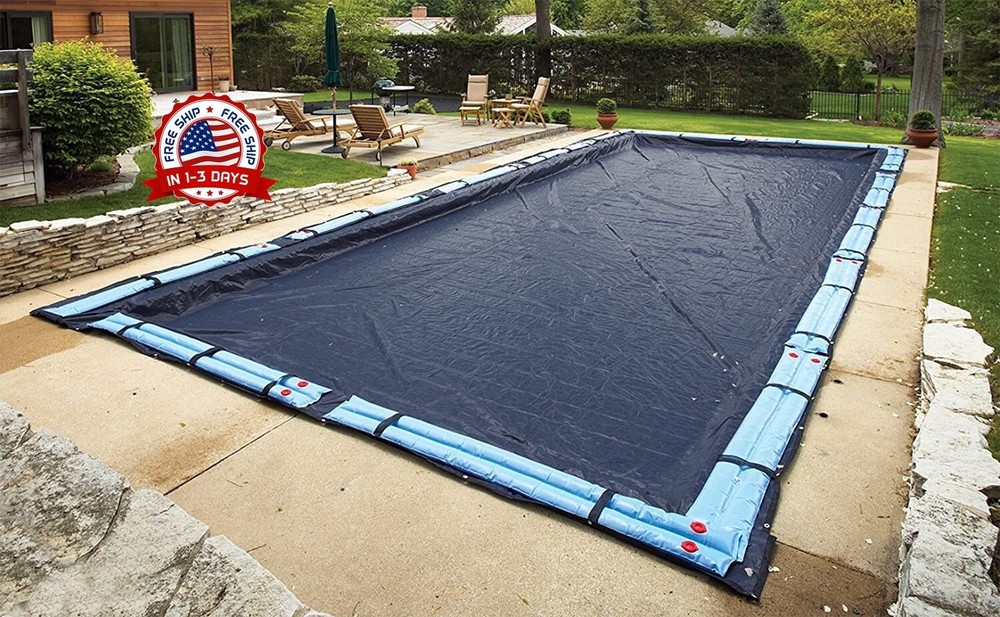 Cubierta Rectangular para Piscina Sobre el Suelo 20x44 ft Resistente a Rayos Sol