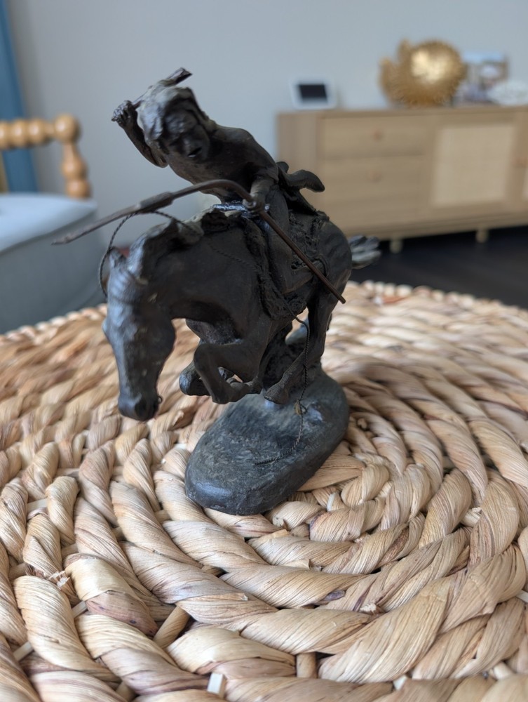 Frederic Remington Solid Bronze Cheyenne Statue Sculpture with Authenticity