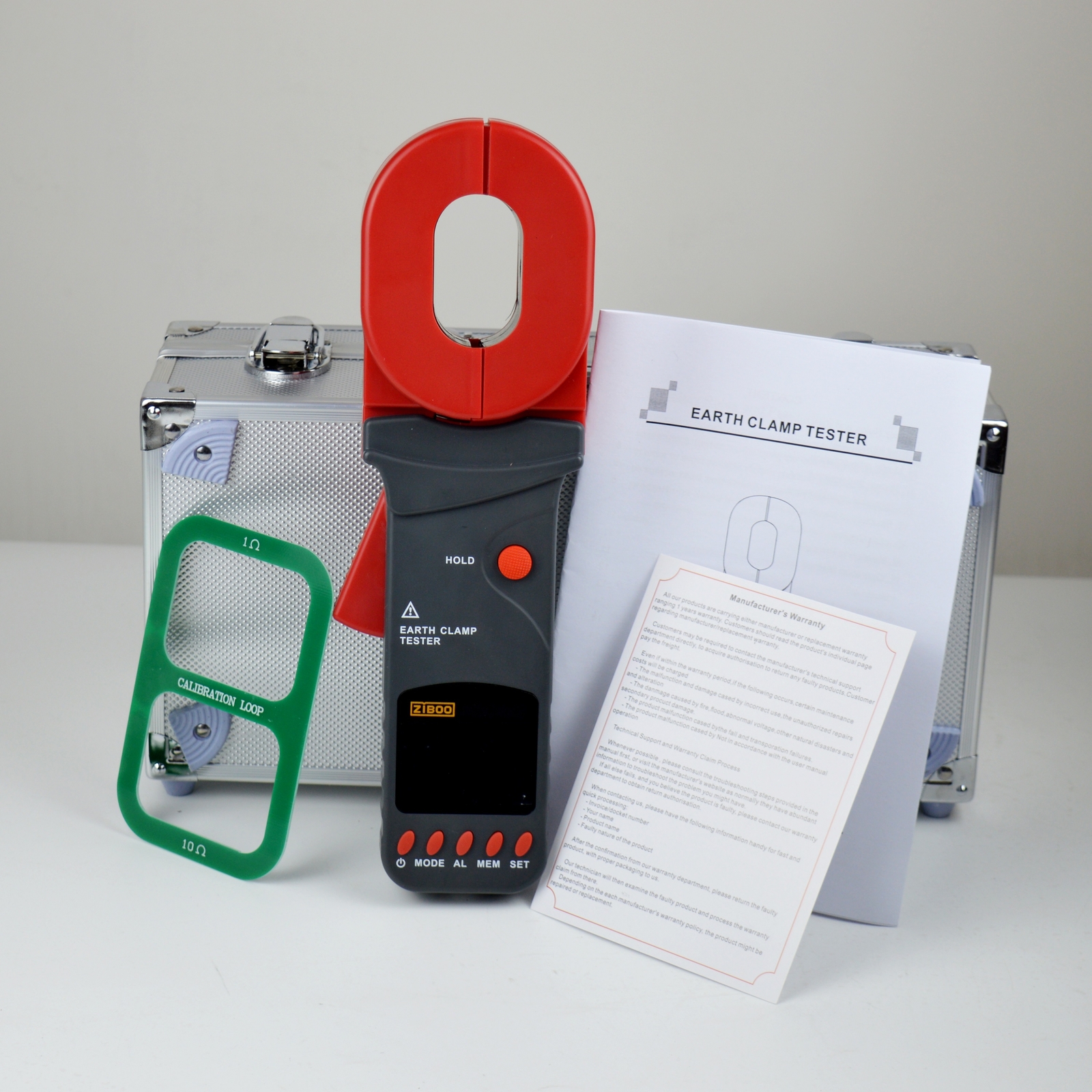 ZIBOO 278A+ Clamp Ground Resistance Tester Ground Loop Resistance Measurement