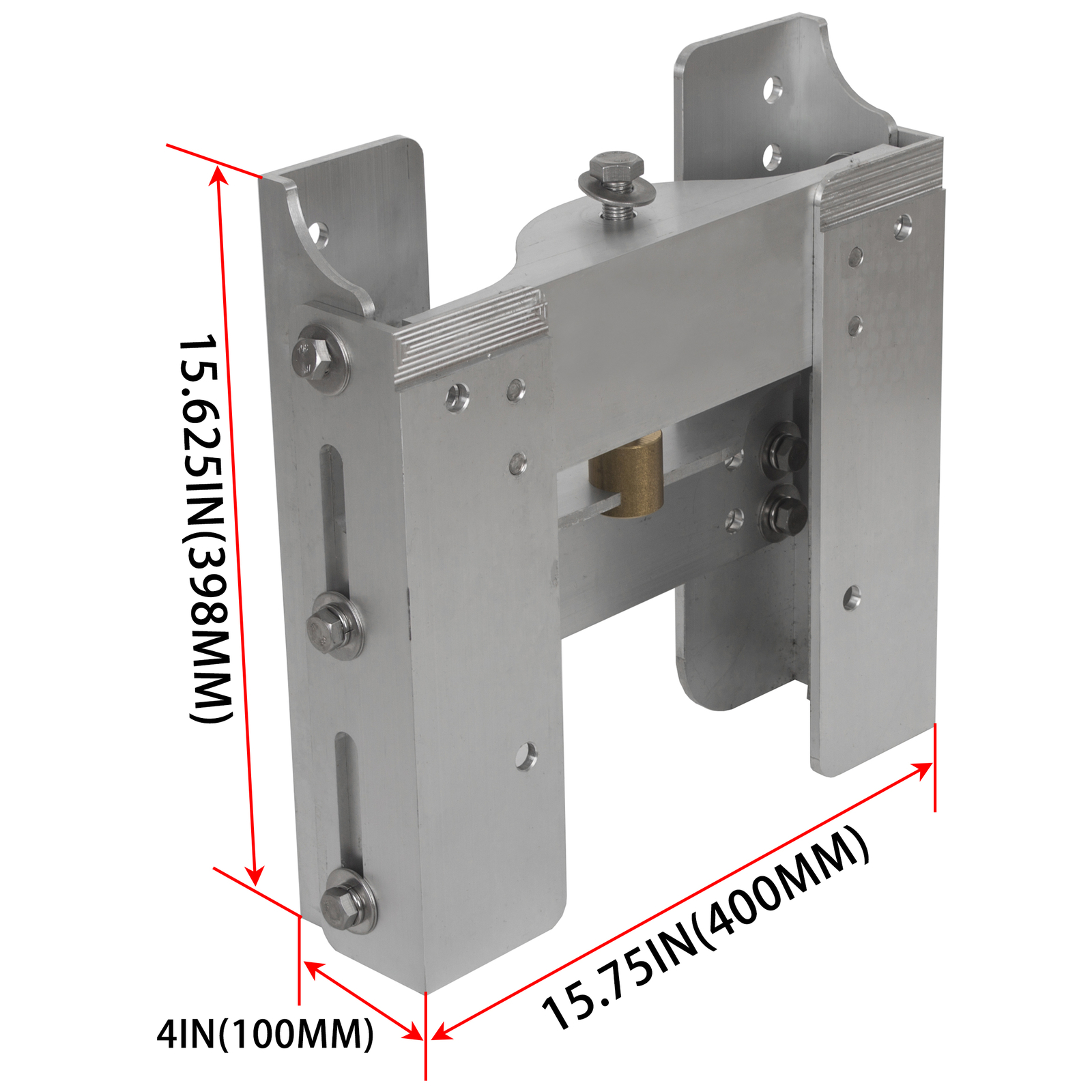 Adjustable 4'' Outboard Boat Aluminum Jack Plate Tool Silver