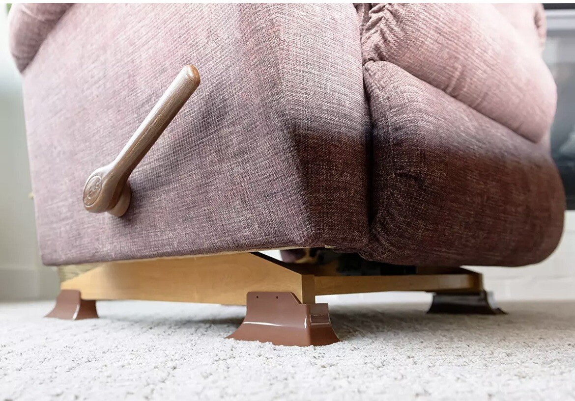 Stander Recliner Risers - Adapatable Slip Resistant Easy Chair Lift - Set of 4