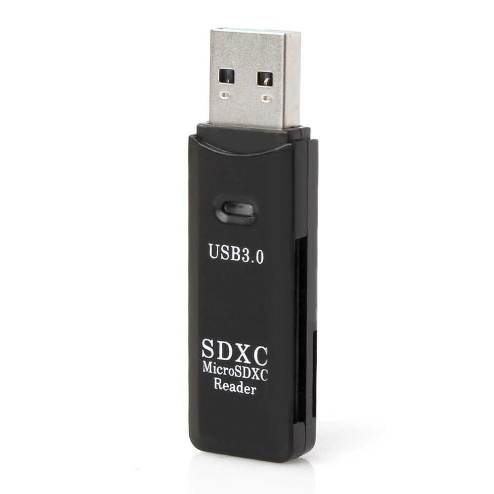 2 Pcs USB 3.0 High Speed Card Reader Adapter for Micro SD SDXC TF Memory Card