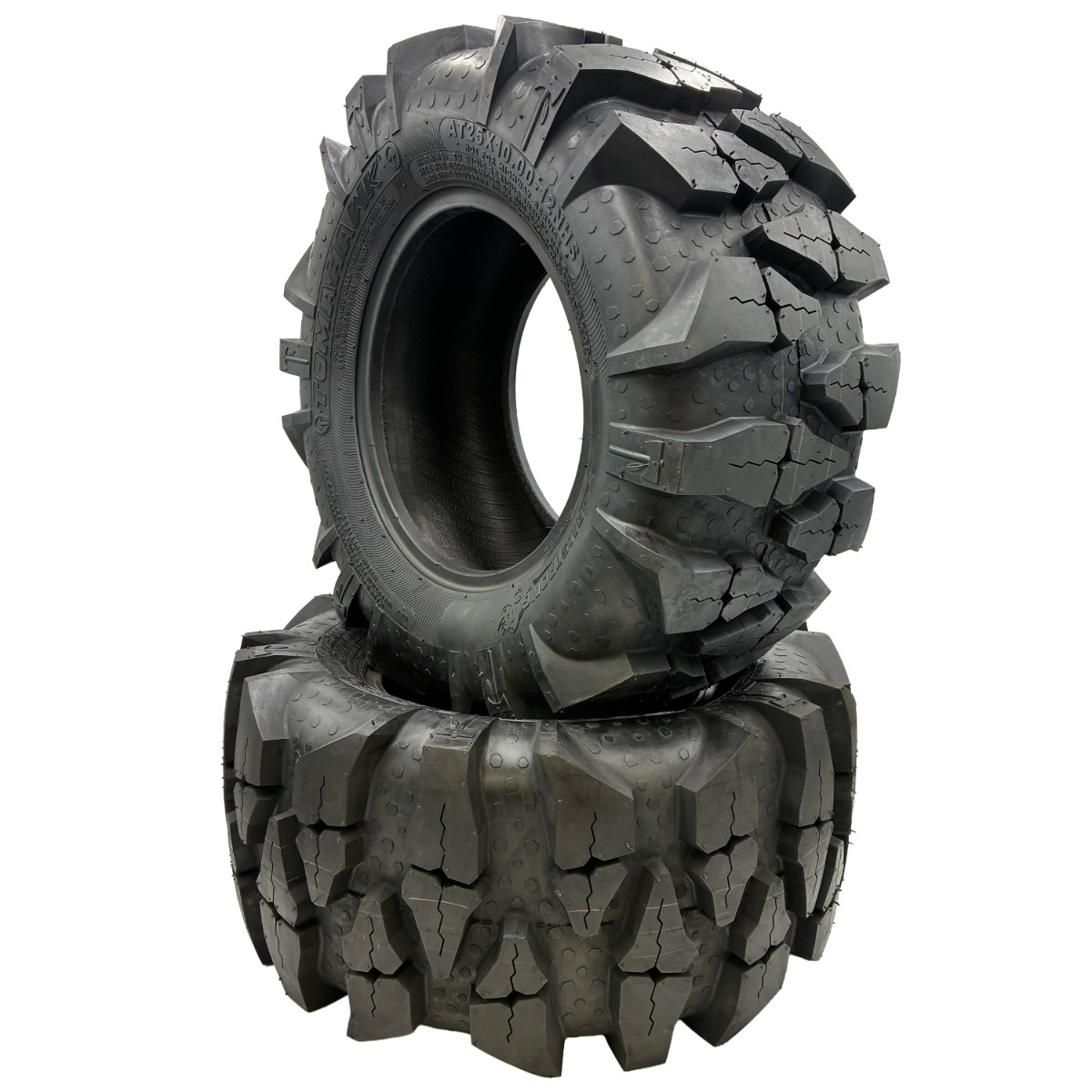 Set of 2 - 25x10.00-12 6 Ply ATV Tire