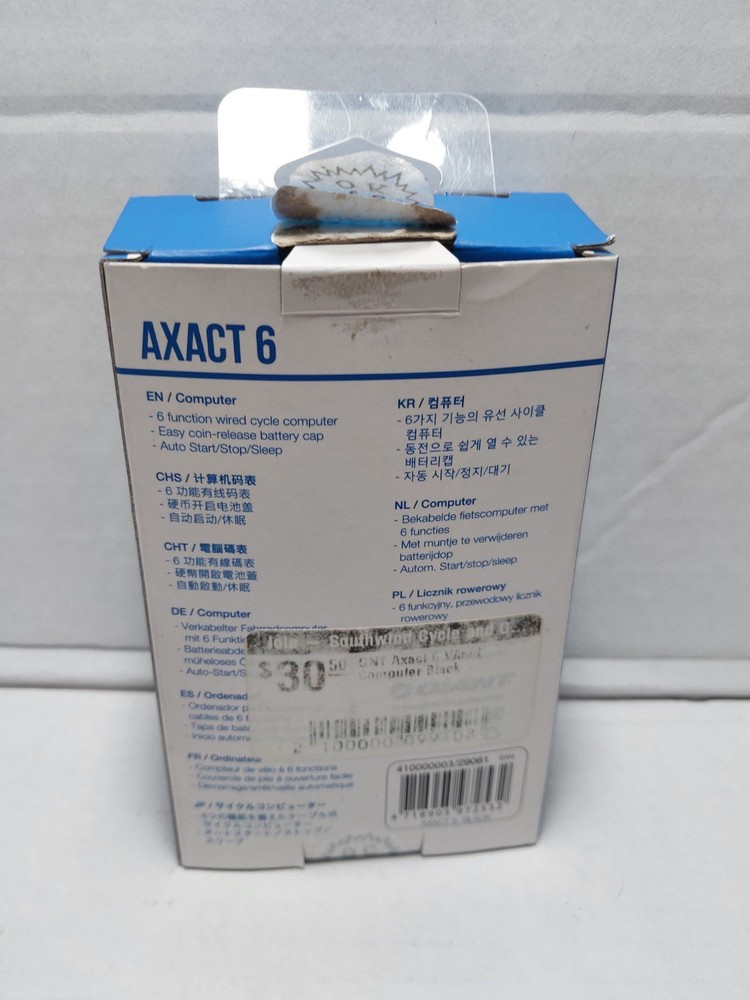 Giant Axact 6 Bike Cycle Computer 6 Function Odometer, Clock, Trip Distance
