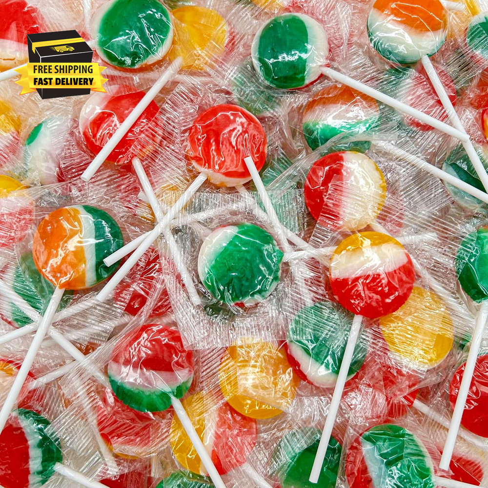 Fruit Lollipops | 2 Pound Box - Approx. 80 Count | Assorted Flavors Hard Candy |