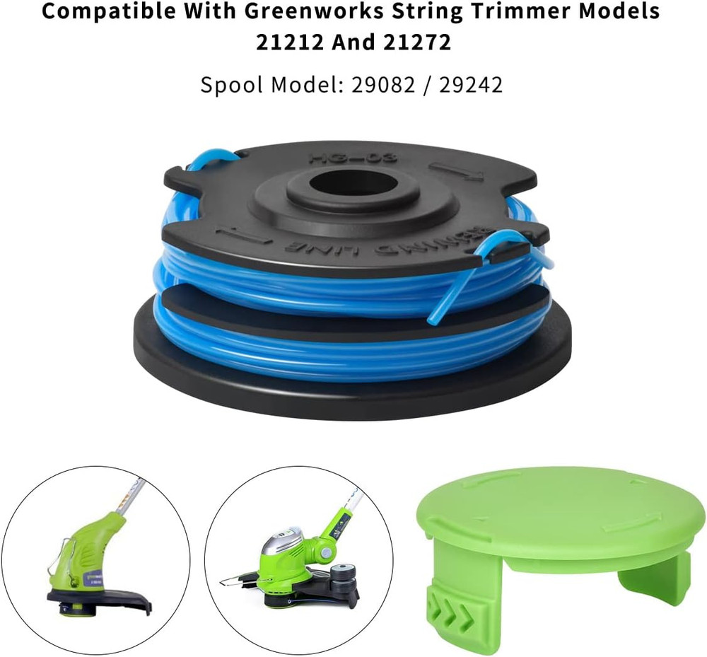 Weed Eater Dual Line String Trimmer Replacement Spool for Greenworks .29082/2924