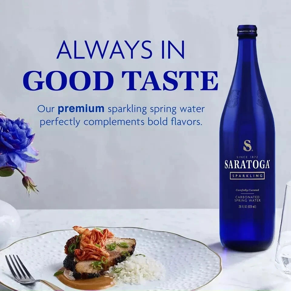 Saratoga Sparkling Water Bottles, 12-Pack – Carbonated 28 Fl Oz (Pack of 12)