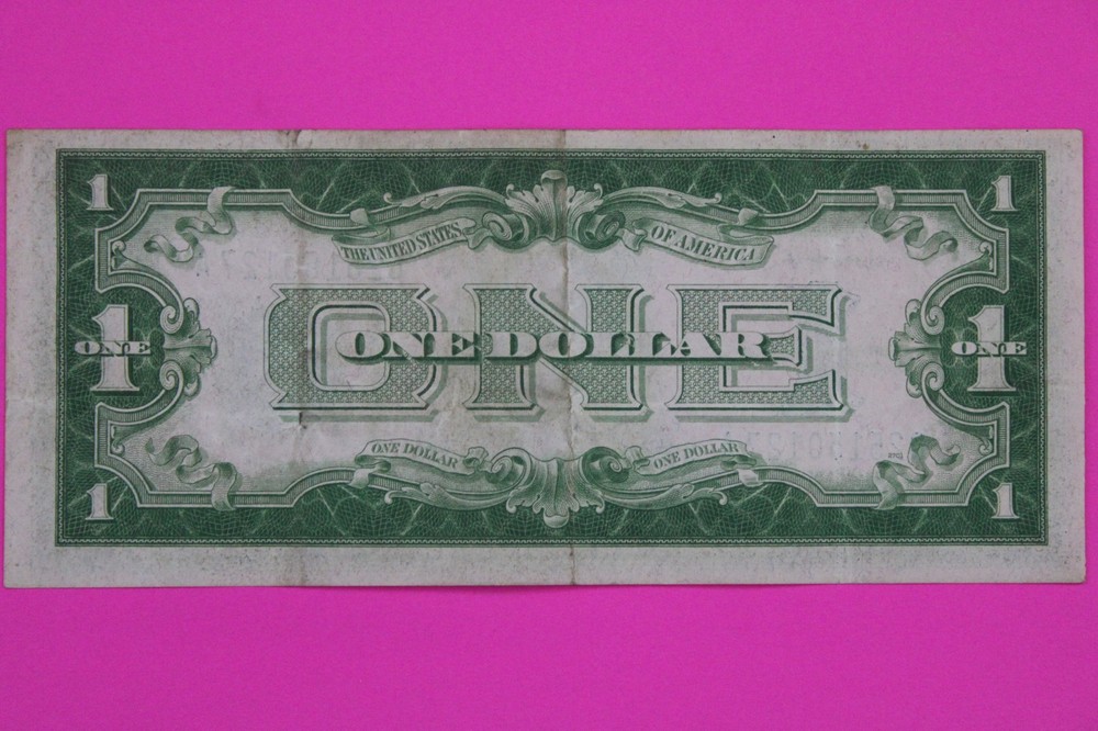 1934 Funny Back $1 One Dollar Silver Certificate Authentic Genuine Bill Note 284