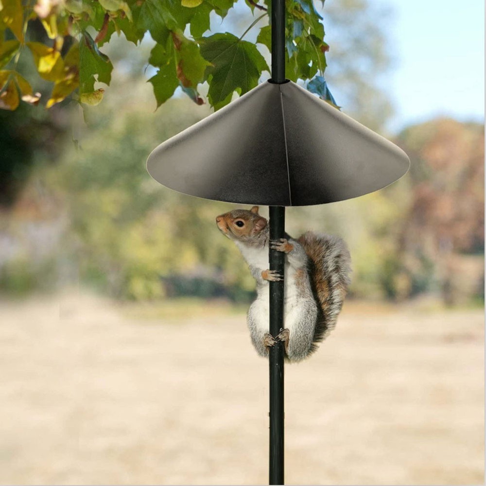 Plastic Squirrel Baffle for Bird Feeder Pole 16 inch Wraparound Design