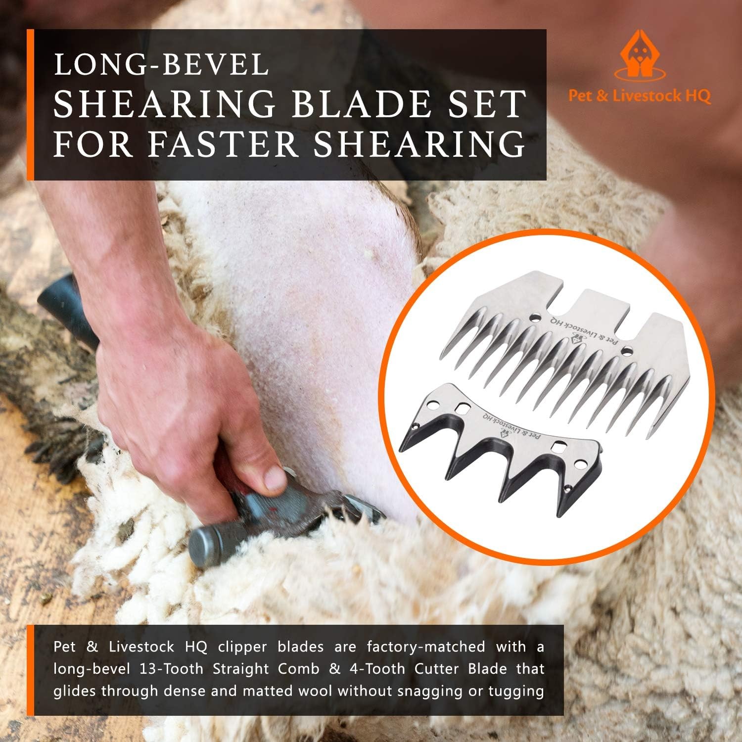 Sheep Shears Heavy Duty with 6 Adjustable Speeds - Professional Electric Clipper