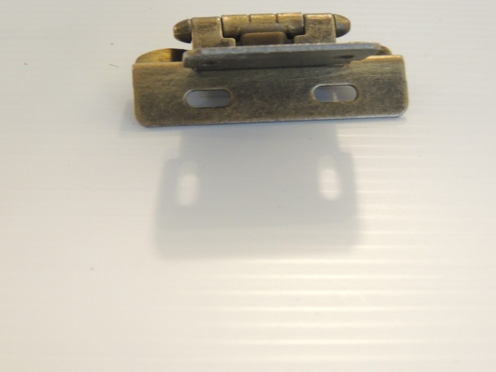 6 Brass Tone Cabinet Hinges